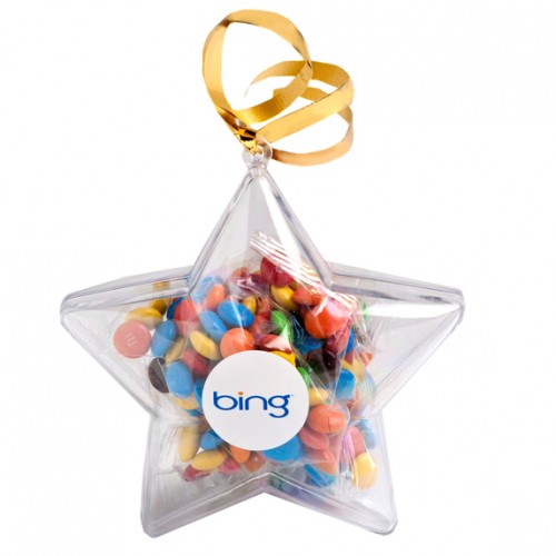 Acrylic Stars Filled with M&Ms